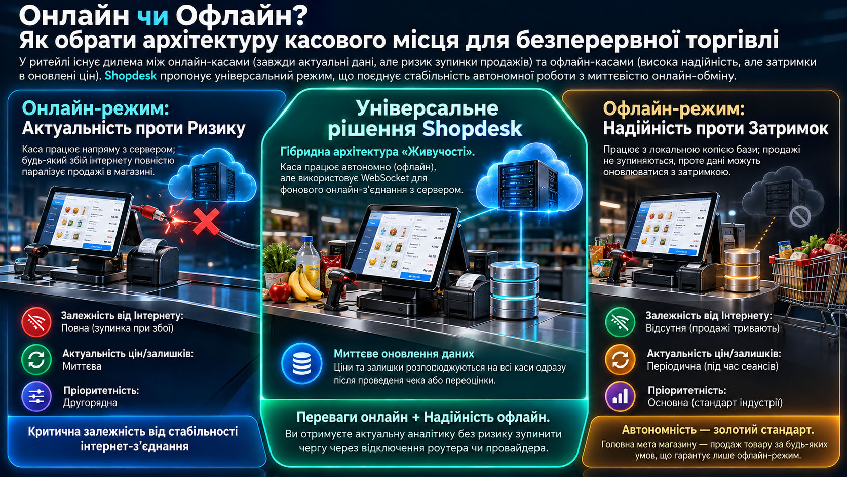 Онлайн та офлайн робота Shopdesk