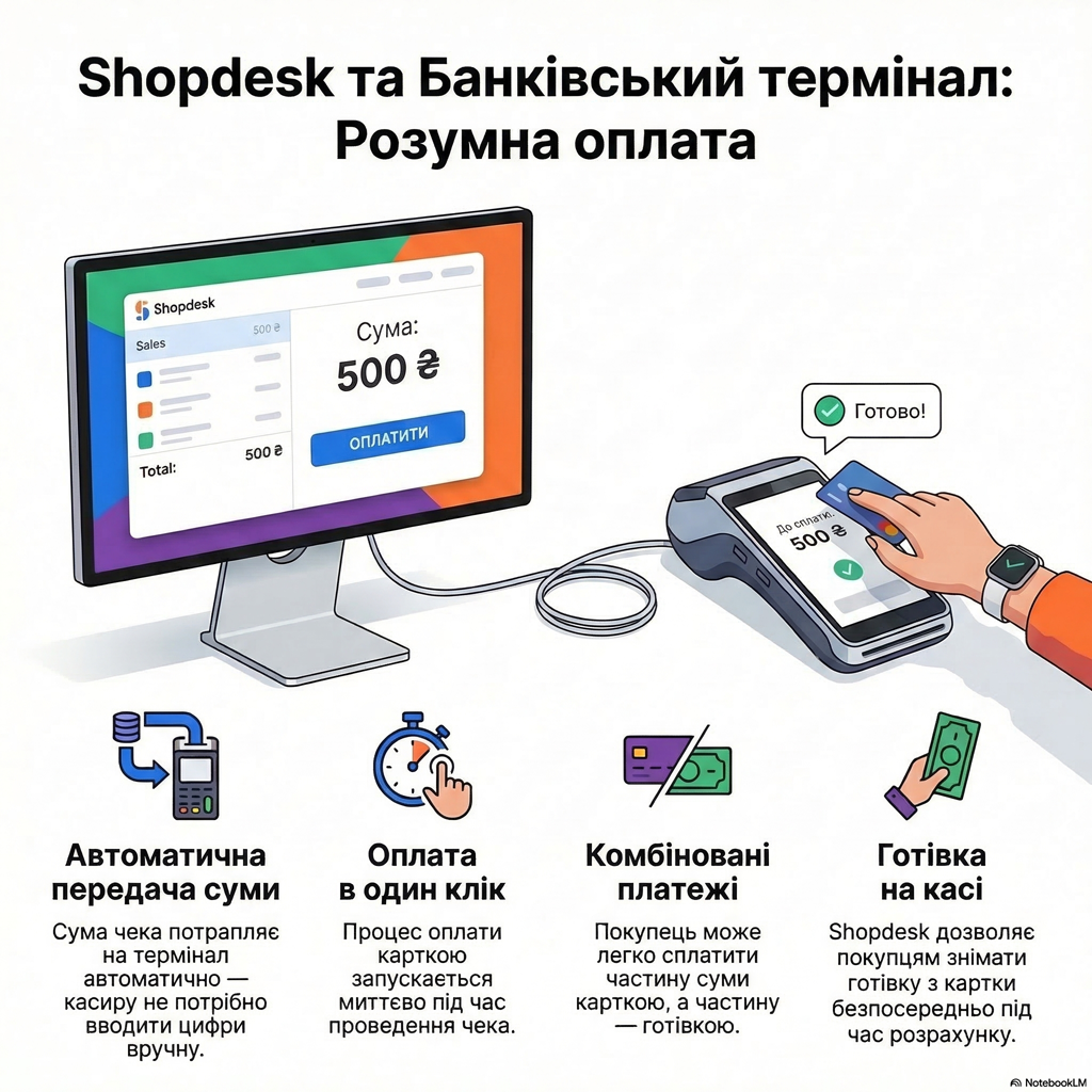 Інтеграція Shopdesk i банківського терміналу