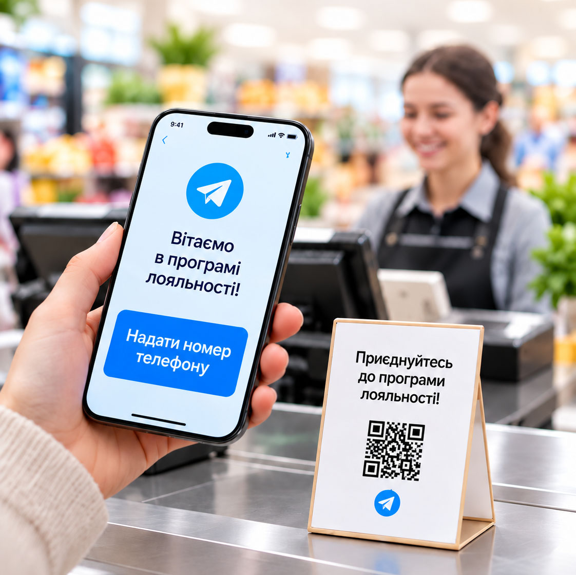 Сканування QR-коду та реєстрація через Telegram