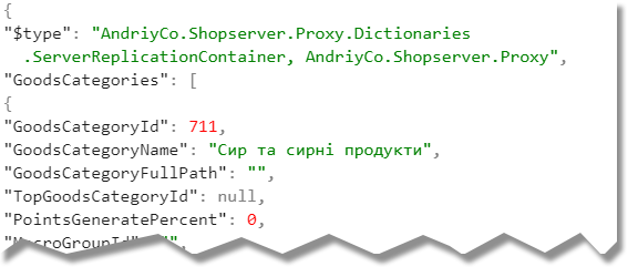 Вказування типу для контейнера реплікації Shopserver