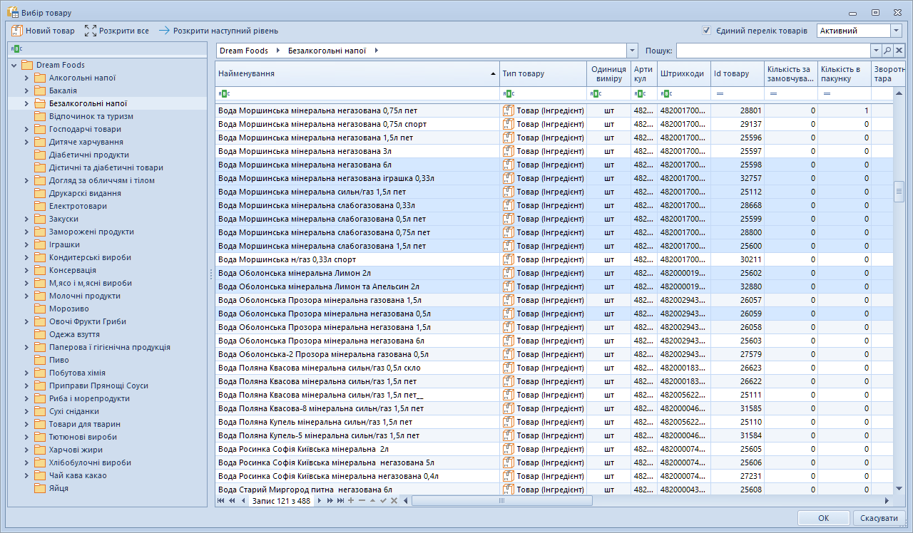 Інструмент вибору товарів Інструмент вибору товарів
