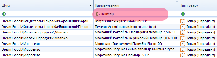 Рядок автофільтру у таблиці Trade Control Utility