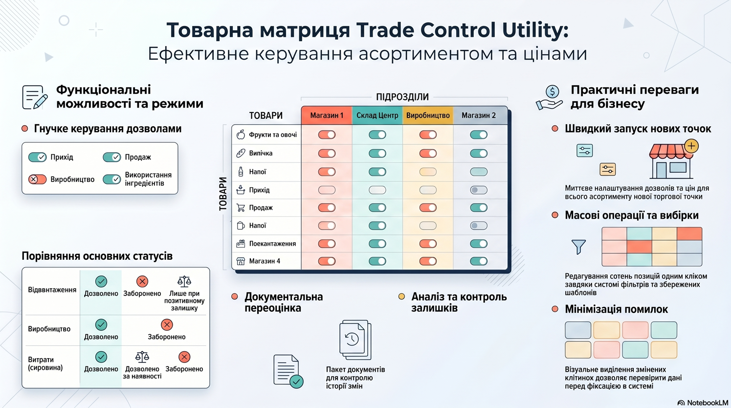 Товарна матриця у Trade Control Utility